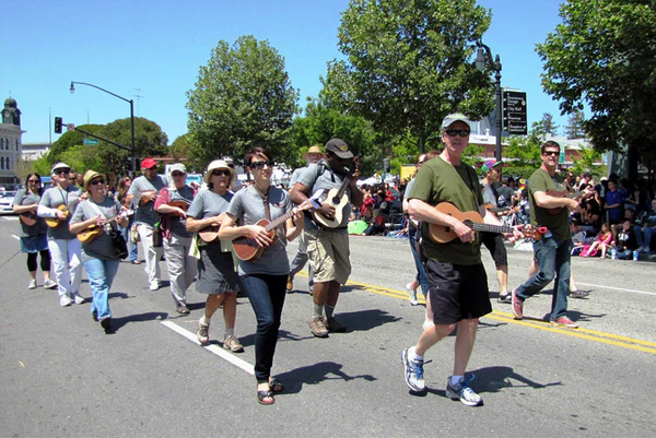 Petalukes performing in the Petaluma Butter & Egg Parade